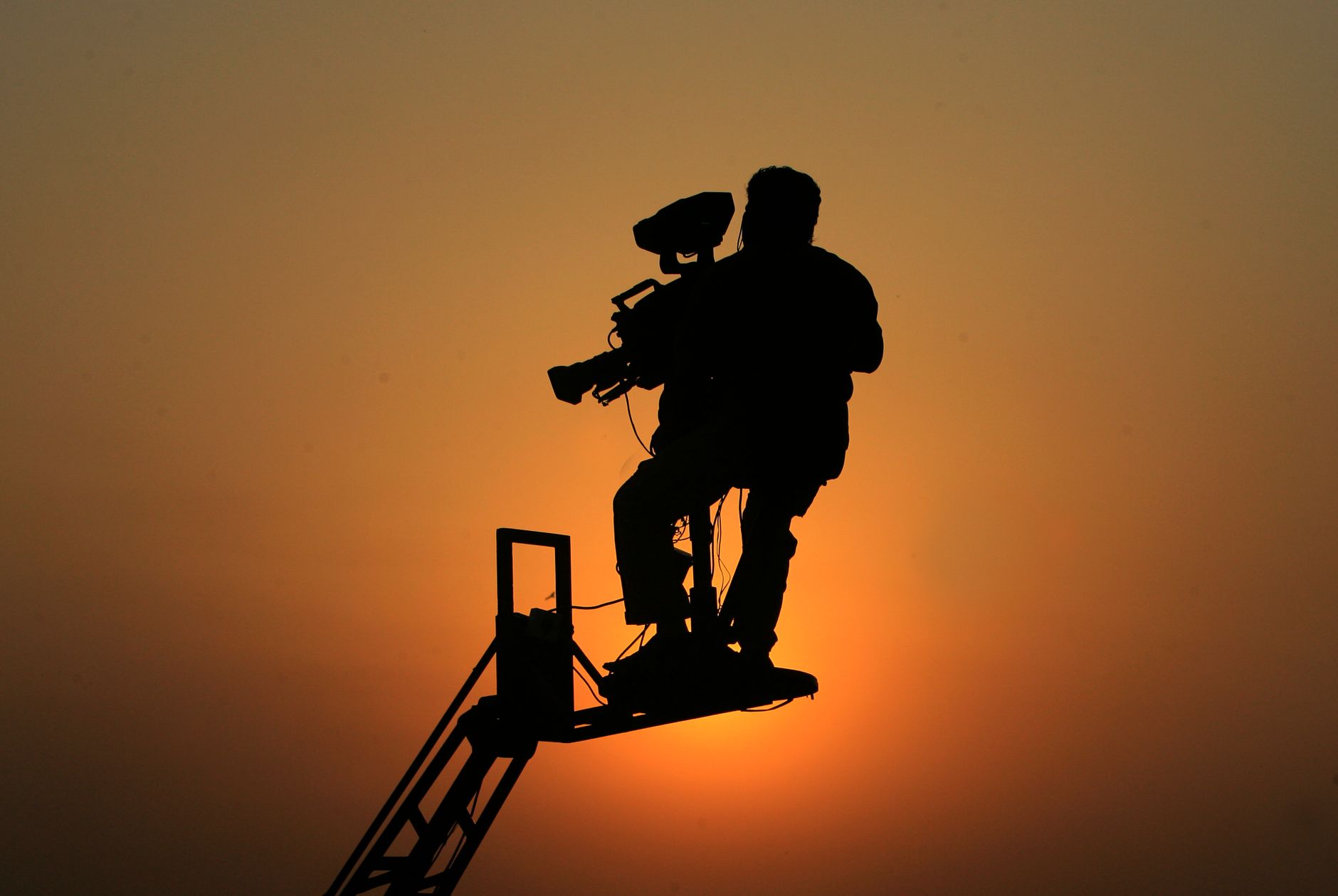 Sunset warm light filming