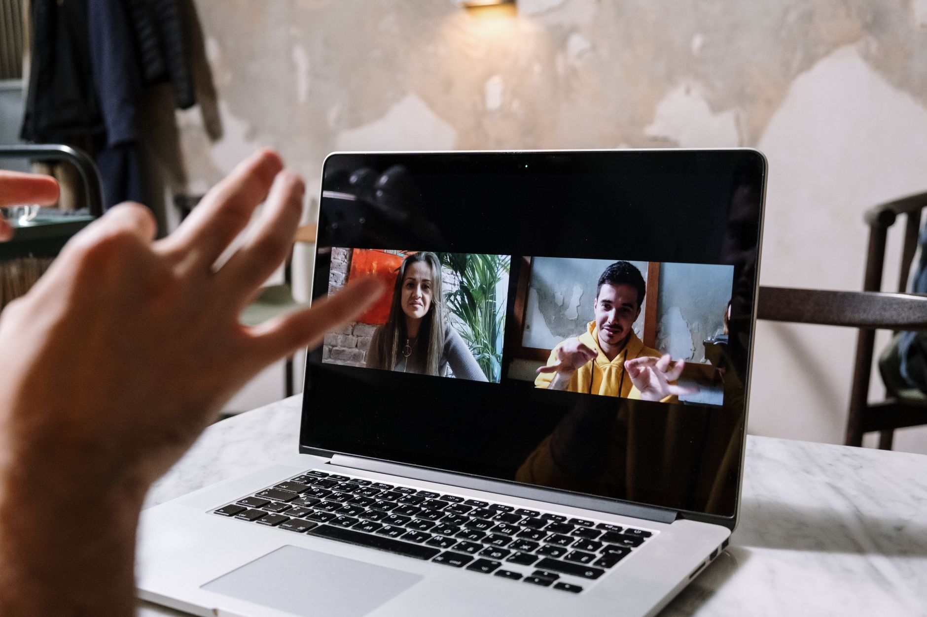 Team video collaboration screen