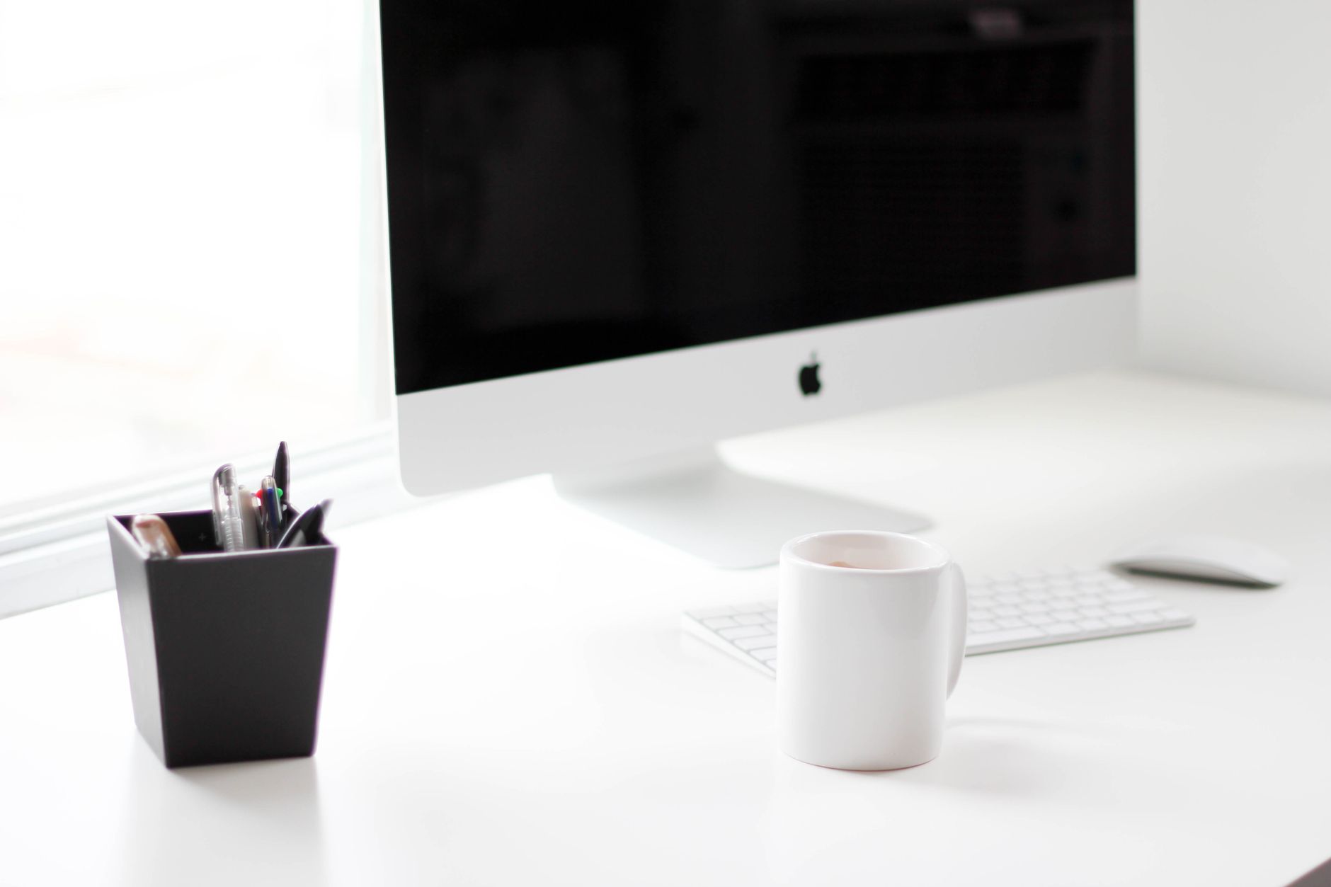 Technology workspace bright clean