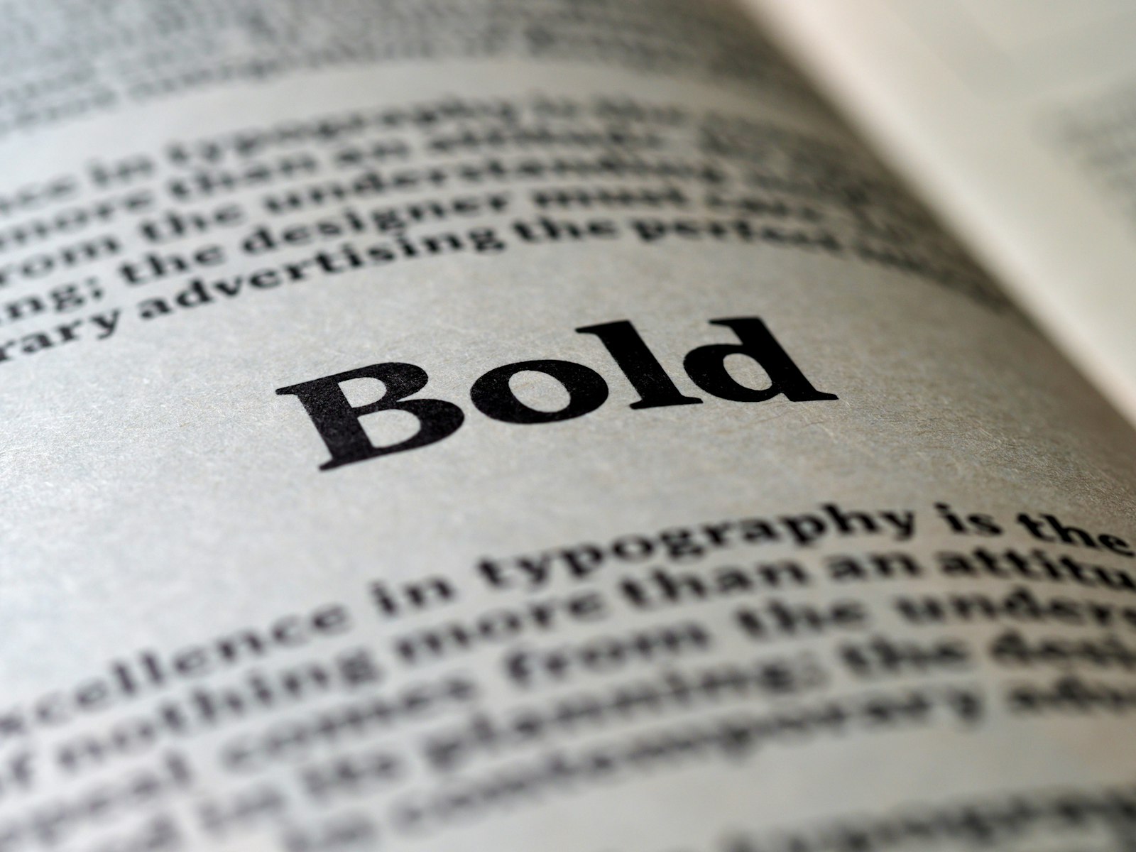 Text typography design bold