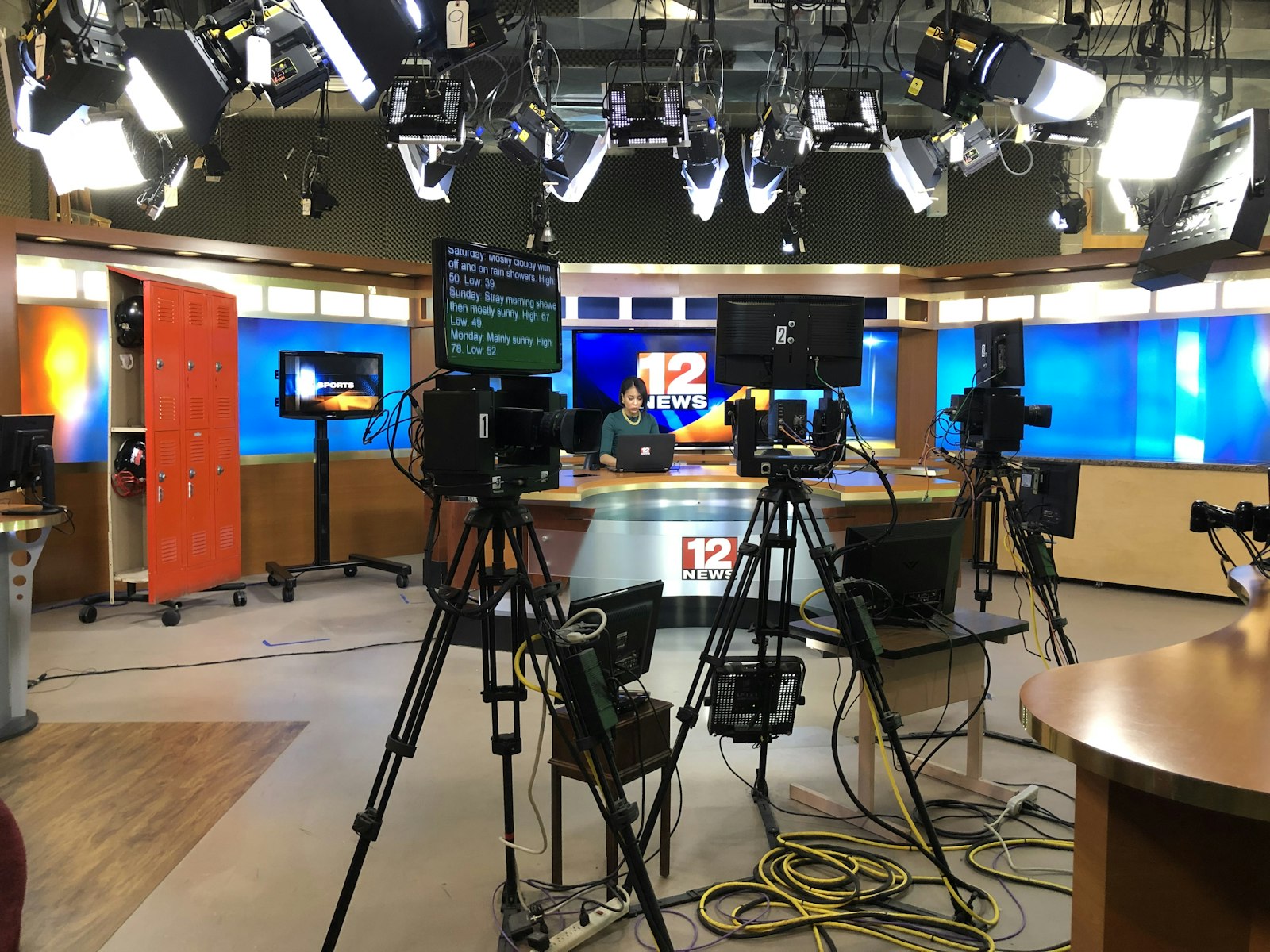 Two camera interview studio