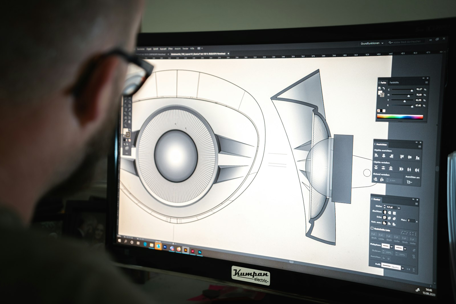 Vector graphics screen