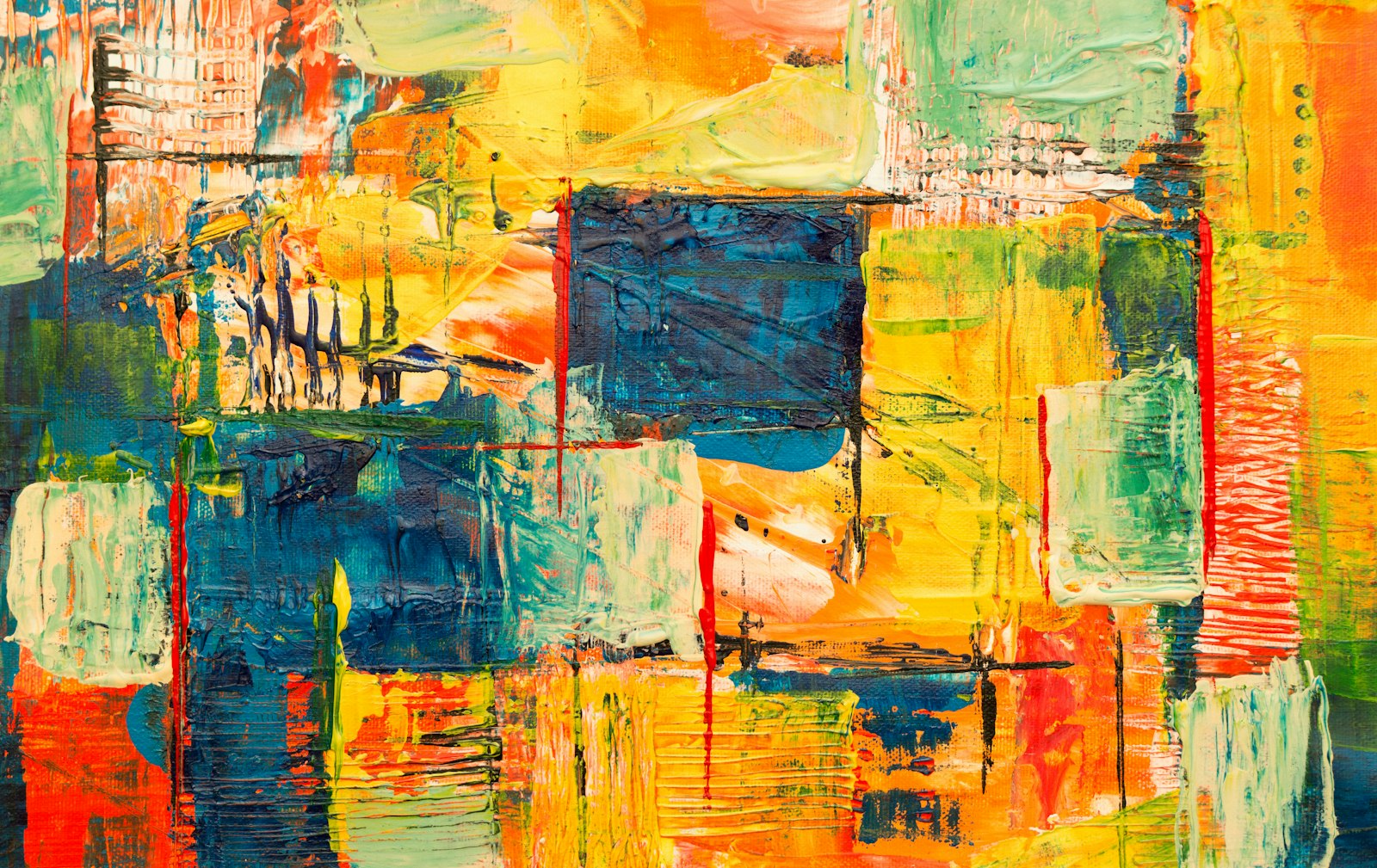 Vibrant colorful abstract paint