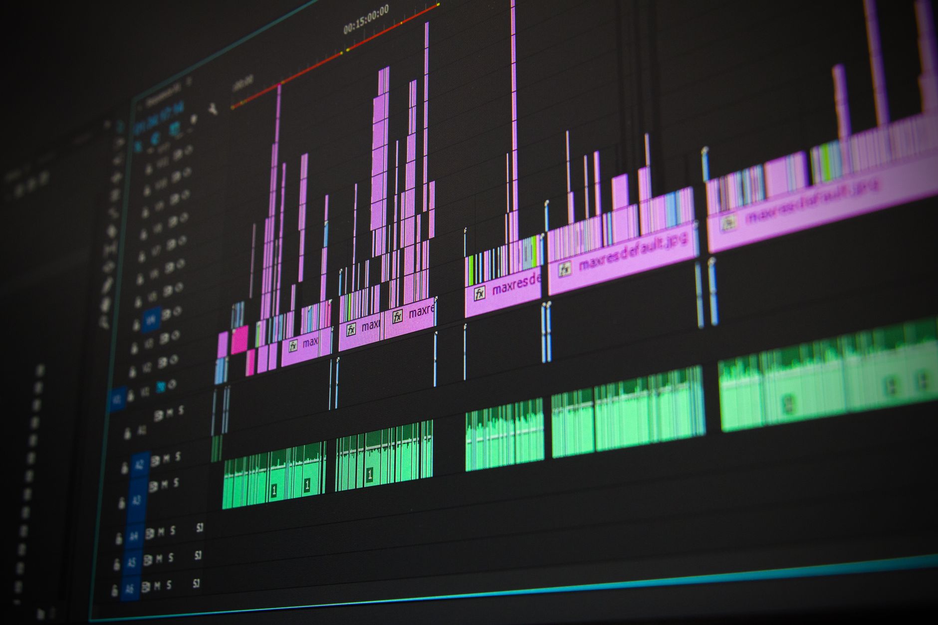 Video editing effects screen