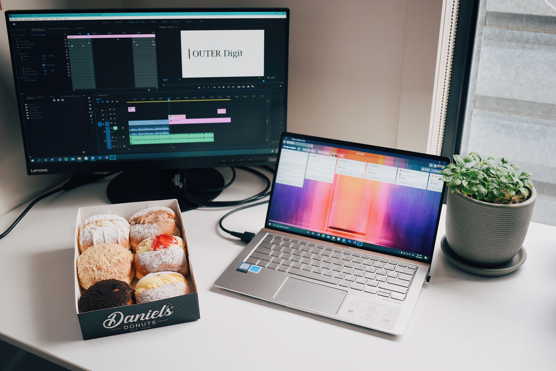 Video editing workspace screen