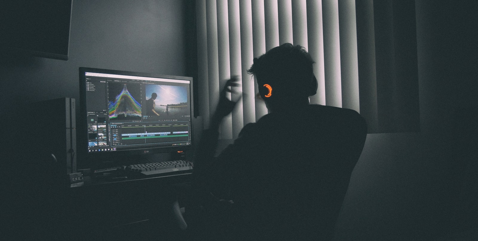 Video editor at work