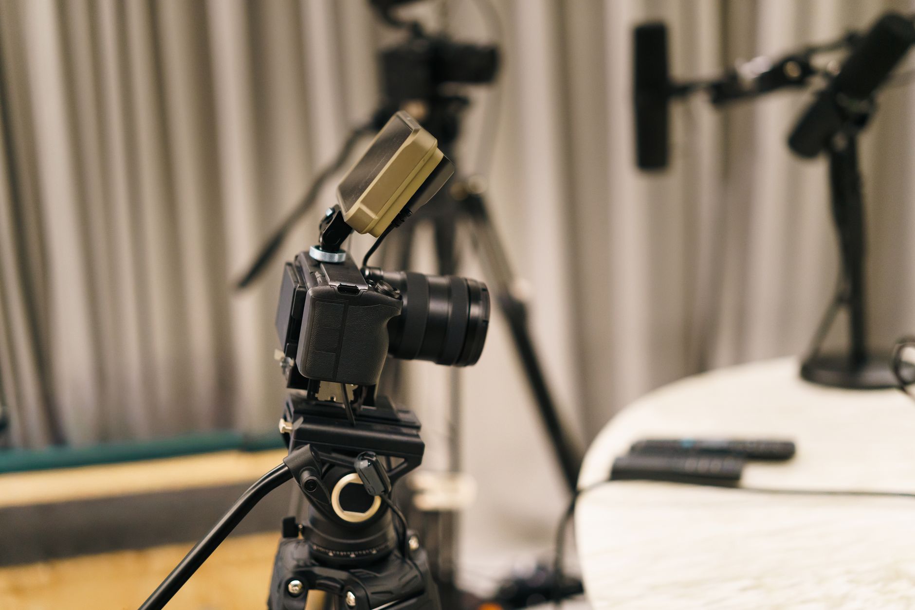 Video interview setup studio