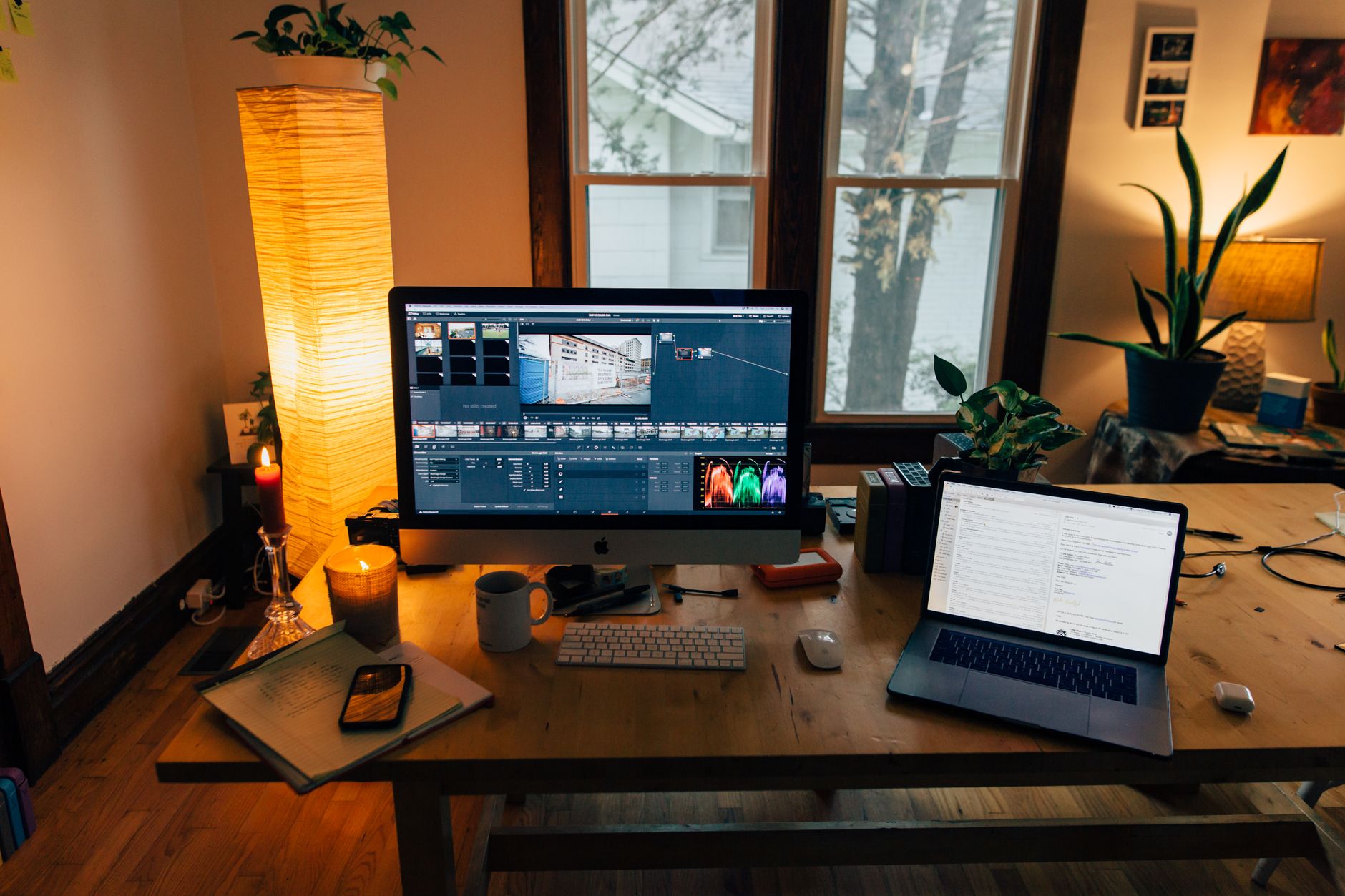 Video production editing desk