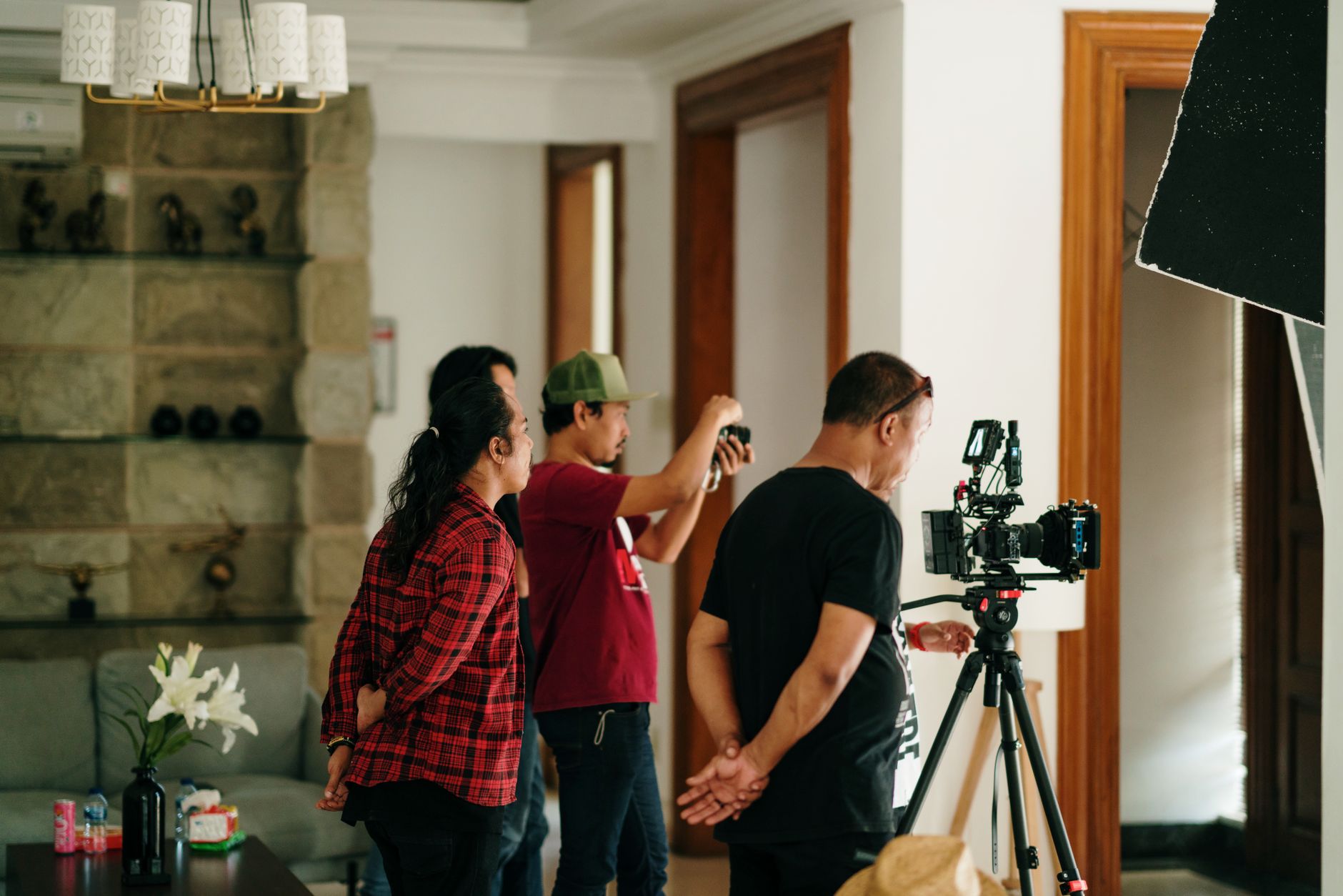 Video production filming scene