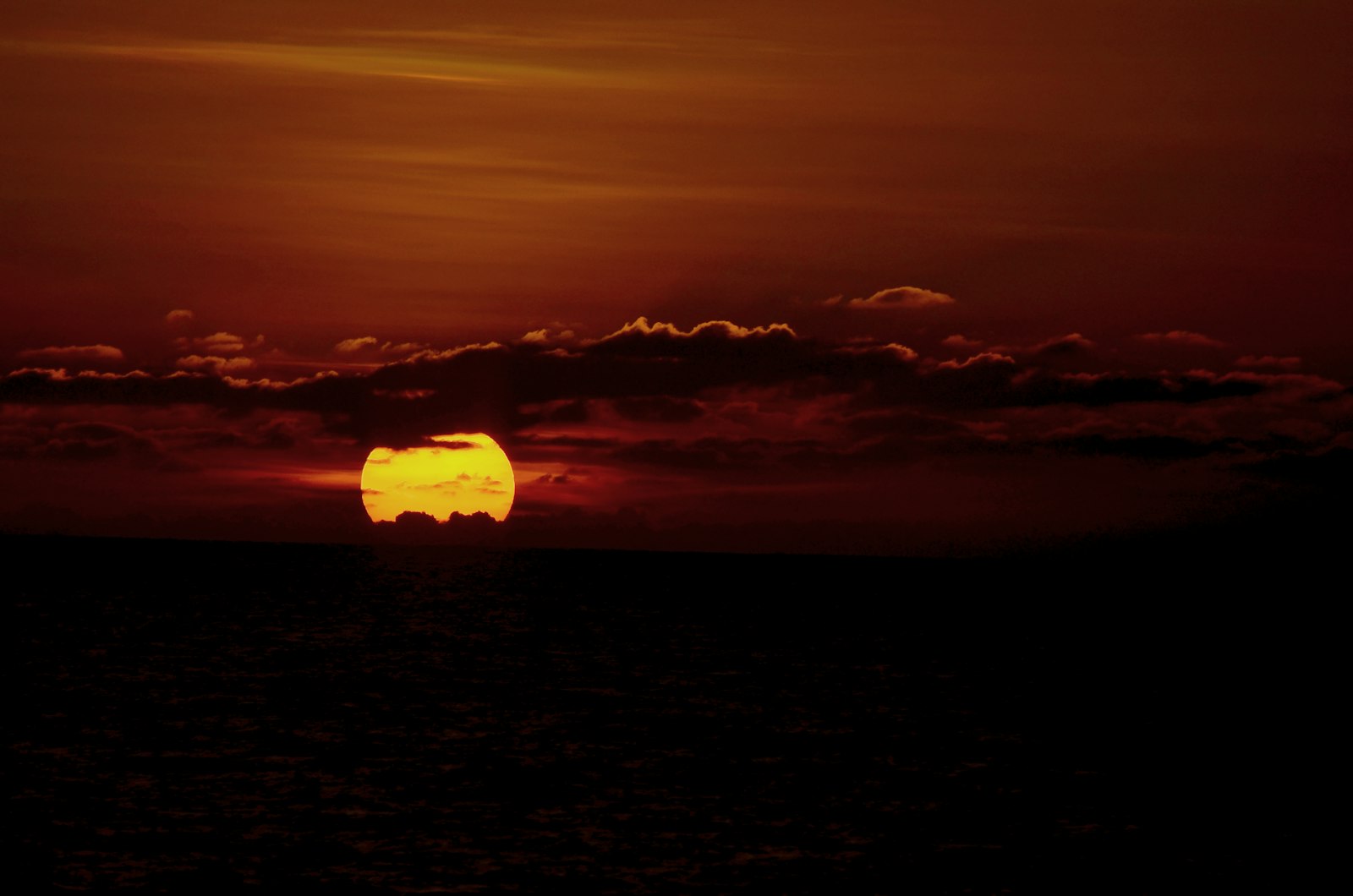Warm sunset cinematic scene