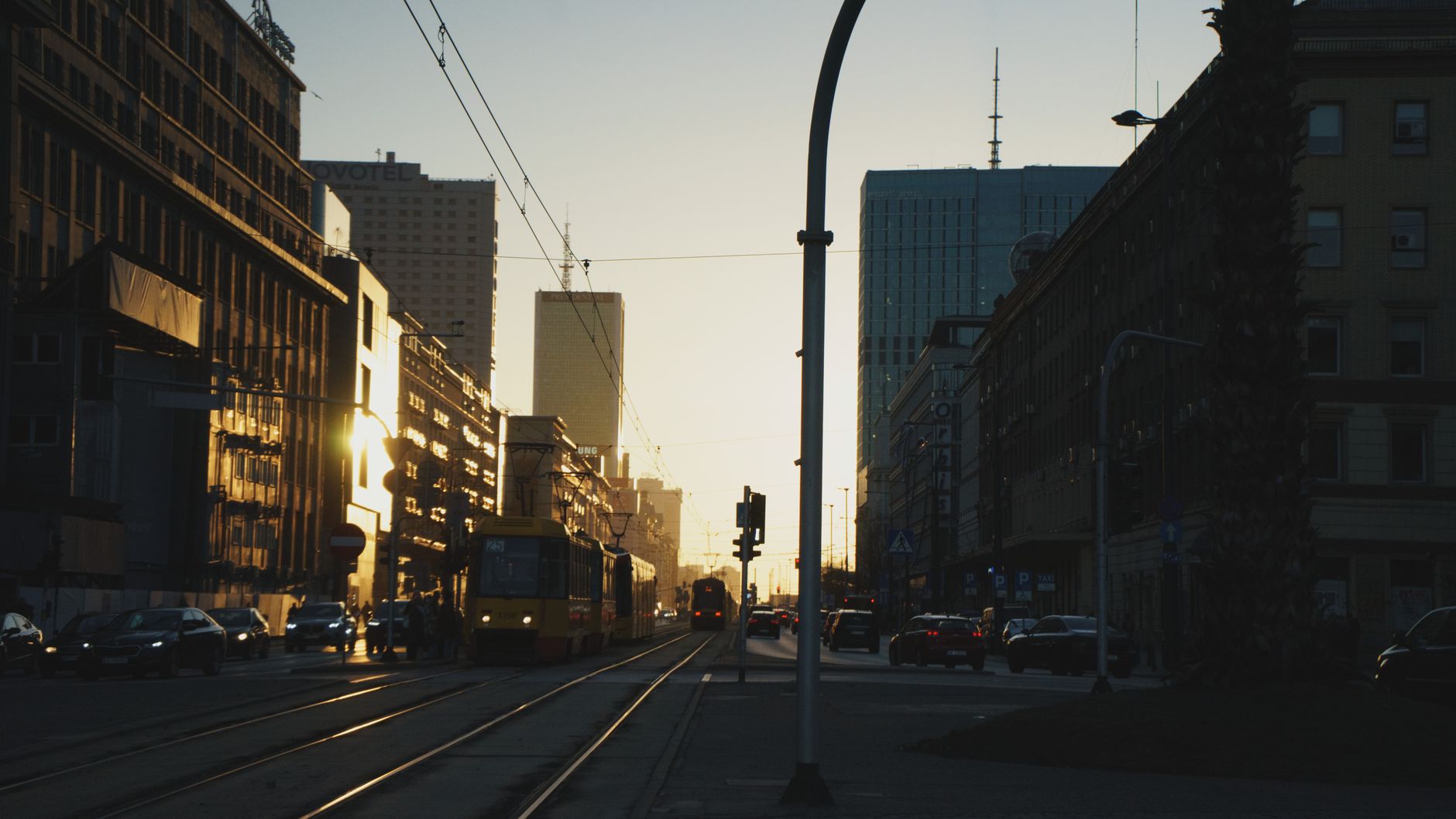 Warm sunset light cinematic