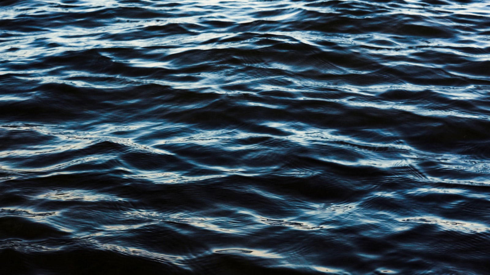 Water surface ripples blue