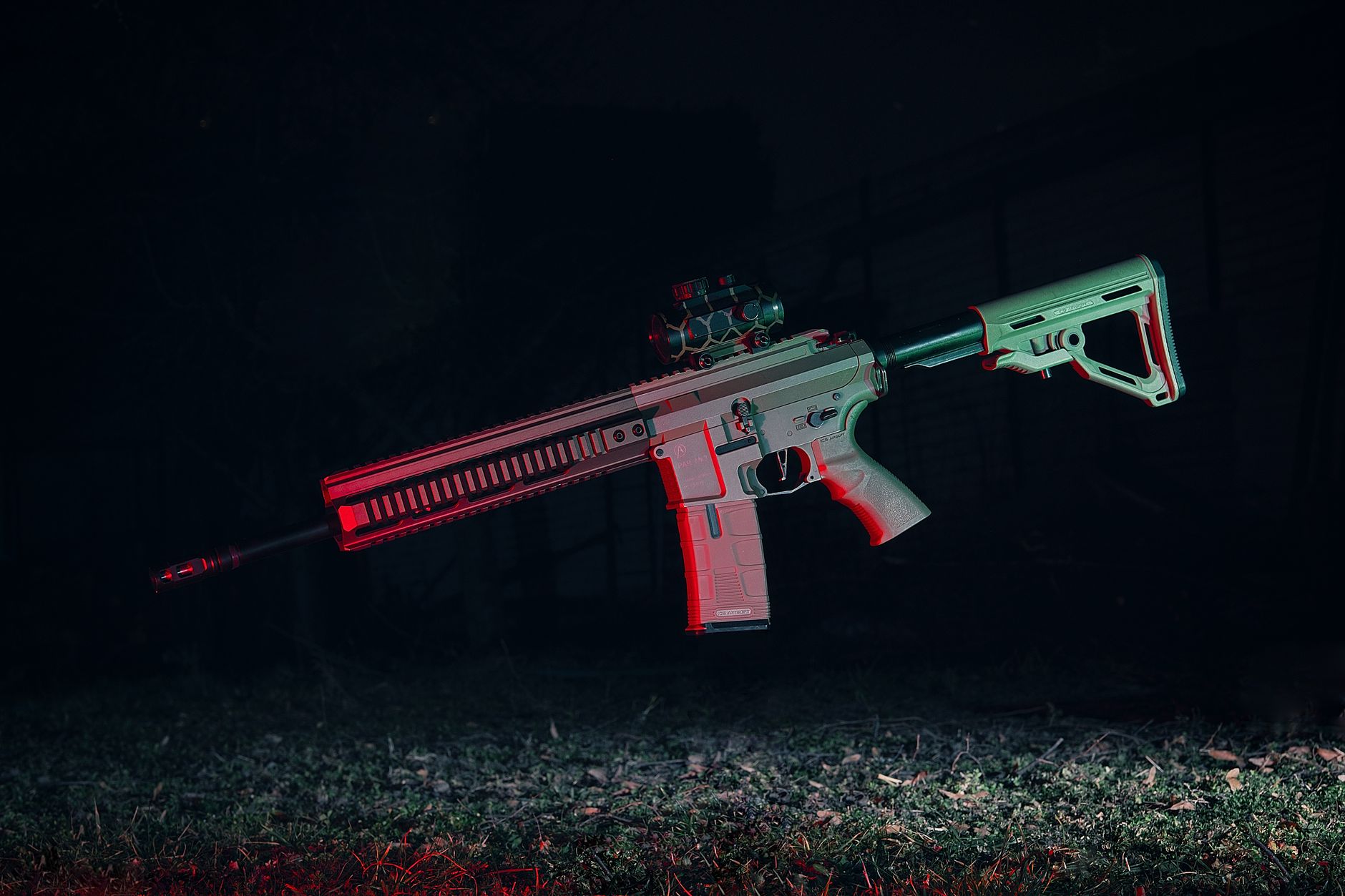 Weapon flash dramatic dark