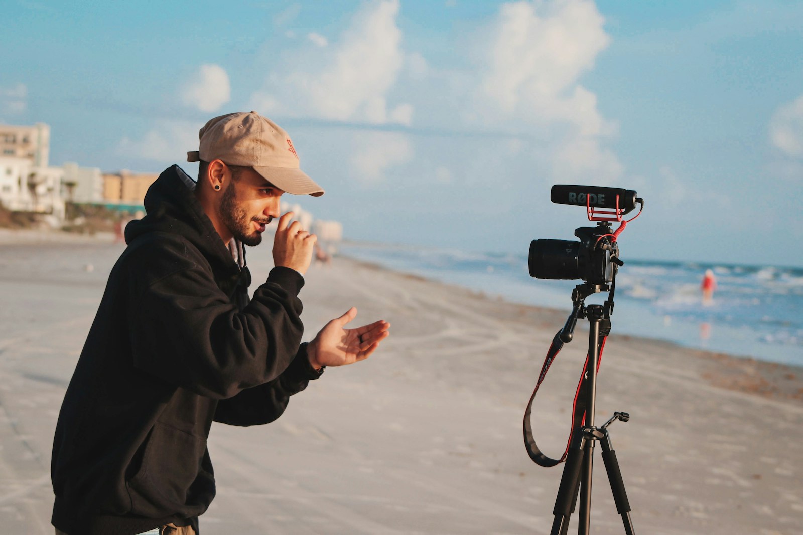 Youtube creator filming